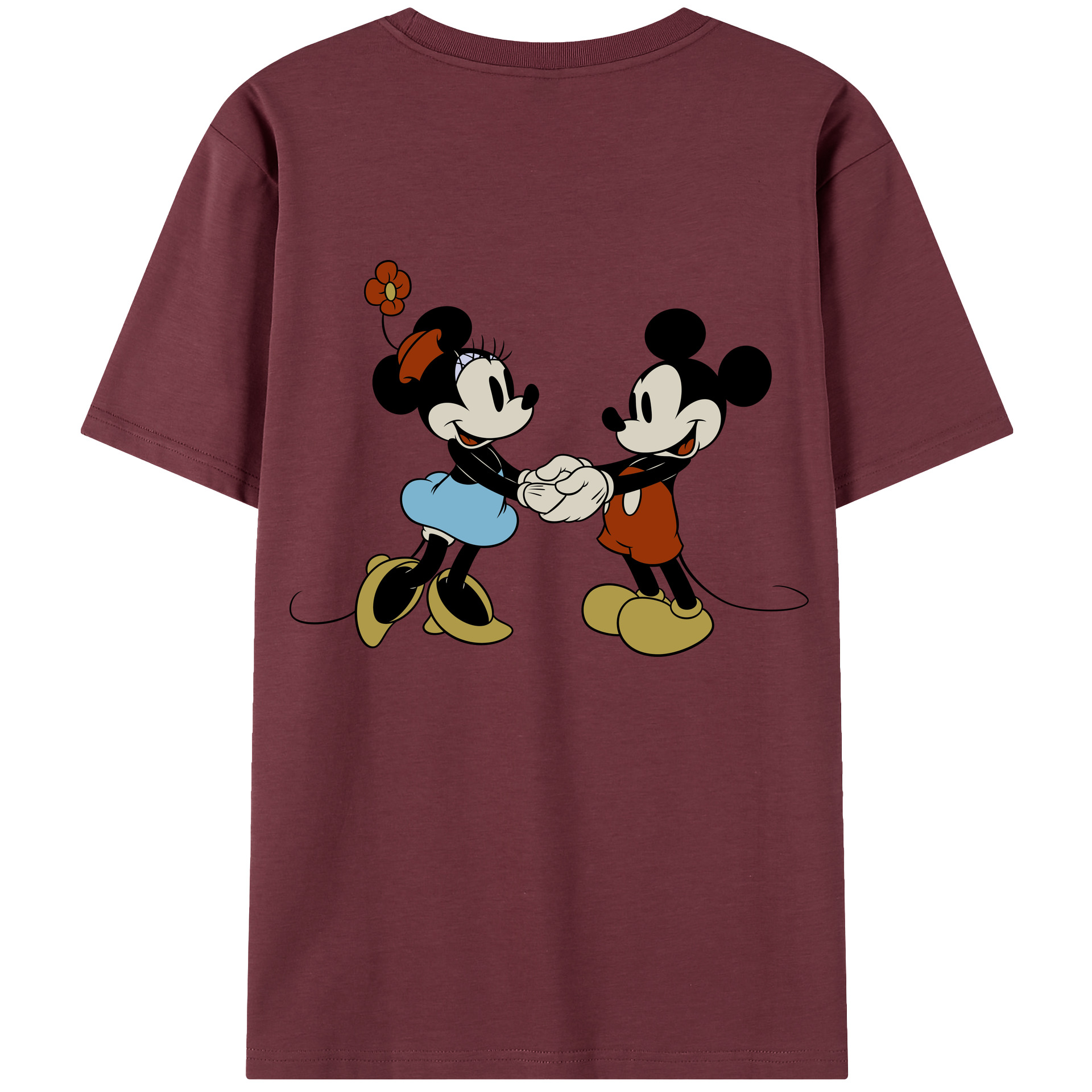 （画像用） ミッキーマウス Mickey Mouse 綿100％半袖Tシャツ（背面プリント）